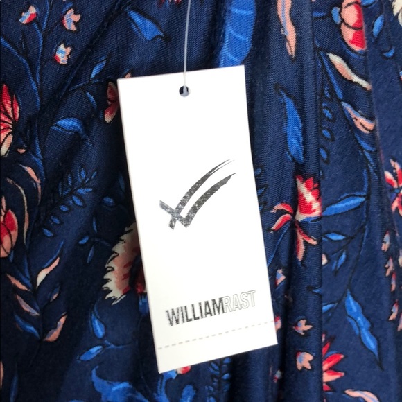 William Rast Elizabeth Floral Popover Blue Dress - Picture 4 of 4